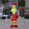 Grinch Christmas Airblown Inflatable w/Red and White Candy Cane, 4 ft Tall, Multicolored - 2 of 3