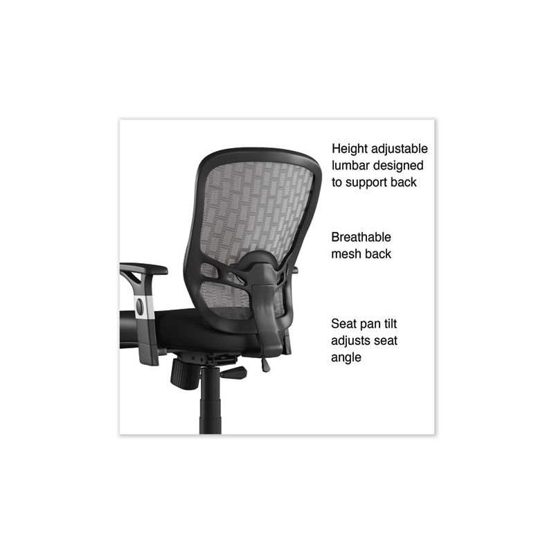 Alera Alera Linhope Chair, Supports Up to 275 lb, Black Seat/Back, Black Base, 5 of 8