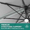 10FT Cantilever Patio Umbrella with LED Lights, 360° Rotating Offset Sun Shade, Windproof Outdoor Umbrella with Base for Garden, Deck, Pool - 3 of 4