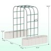 1 Set（2PCS Raised Garden Bed with Arch Trellis),Durable Steel Construction,  for Climbing Plants and Outdoor Gardening - 3 of 4