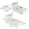 FUFU&GAGA White Twin XL Toddler Bed with Storage Drawers - 4 of 4