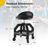 Costway Rolling Seat Mechanic Stool Chair with Tool Tray 4 Universal Wheels for Factory Black/Yellow - image 3 of 4