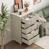 Modern 5-Drawer Dresser with Metal Handles, Multifunctional Storage Chest for Bedroom, Living Room, or Entryway-The Pop Home - 3 of 4
