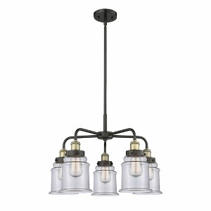 Canton - 5 Light Stem Hung Chandelier In Industrial Style-16.25 Inches Tall and 24 Inches Wide - 1 of 1