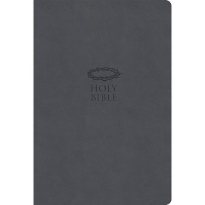 KJV Super Giant Print Reference Bible, Value Edition, Charcoal Leathertouch - by  Holman Bible Publishers (Leather Bound) - 1 of 1