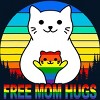 Adult Design By Humans Free Mom Cat Hugs Pride Sunrise By Avocato Tank Top - 2 of 2