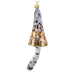 Morawski 9.0 Inch Large Bronze Cone Shaped Mushroom Ornament Fungi Toadstool Conical Cap Tree Ornaments - 1 of 3
