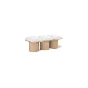 Meridian Furniture,Pavilion Boucle Fabric Bench - 1 of 4