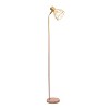 Simple Designs 55.91" Industrial Farmhouse Fusion Adjustable Cage Wire Accent Floor Lamp - 2 of 4