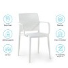WRGHOME Bari Modern Outdoor/Indoor Plastic Resin Stacking Patio Dining Chairs  (Set of 2) - 3 of 4