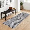 Washable Modern Stripe Area Rugs Contemporary Indoor Lightweight Low Pile Non Slip Carpet For Living Room Bedroom Soft Easy Care Floor Mat Home Decor - 3 of 4