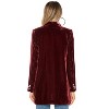 Coolmee Women Casual Gold Velvet Blazers Open Front Lapel Long Sleeve Cardigan Slim Fit Coat For Fall Winter Office Work Suit - 3 of 4