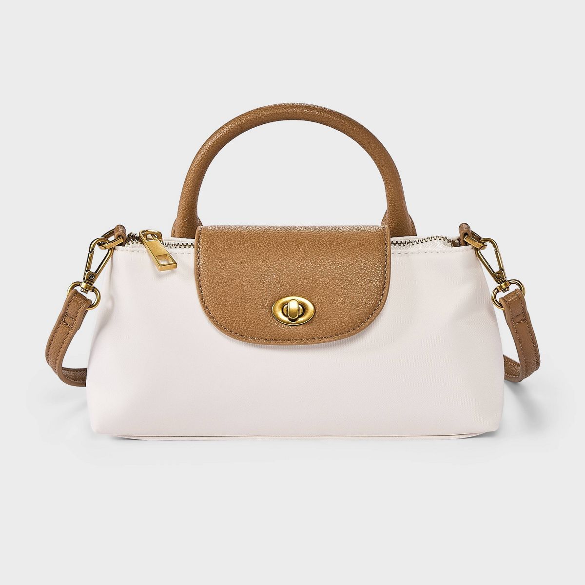 Elongated Nylon Top Handle Crossbody Bag - A New Day™ - thumbnail 5