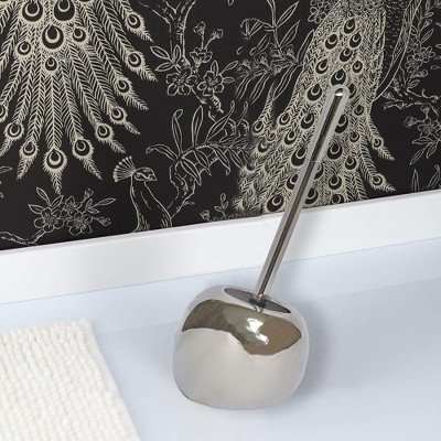Evideco French Home Goods Elegant Toilet Brush Set with Stainless Steel Handle - Durable Dolomite Holder - Modern Bathroom Accessory
