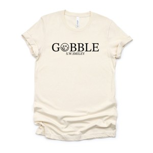 S.W.Smiley Gobble Typewriter - Women's Short Sleeve Graphic T-Shirt - 1 of 4