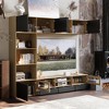 FUFU&GAGA Bookshelves Bookcase Contemporary TV Stand and Wall Unit for Living Room – Full Entertainment System Storage Solution - 2 of 4