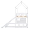 NicBex House Shaped Twin over Twin Loft Bunk Bed, Wooden Bed Frame with Guardrails and Slide for Bedroom - 4 of 4