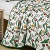 Marcielo 3 Pcs Christmas Ornaments & Evergreen Print Bedspread Set - 4 of 4