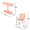 SKRAN Set of 3 Outdoor Patio Bistro, Retro Metal Bistro Table and Chairs Set of 2, Waterproof Cafe Table Set for Indoor,Outdoor,Balcony - 3 of 4