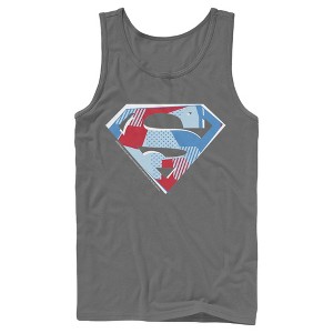 Men's Superman Logo Geometric Tank Top - 1 of 3