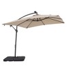 Sonkuki 8.2×8.2FT LED Solar Lighted Outdoor Patio Umbrella, Square Canopy Offset Umbrella for Villa Gardens, Lawns and Yard - 2 of 4