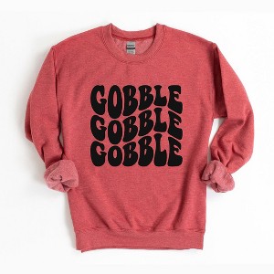 Simply Sage Market Women's Graphic Sweatshirt Gobble Wavy - 1 of 4
