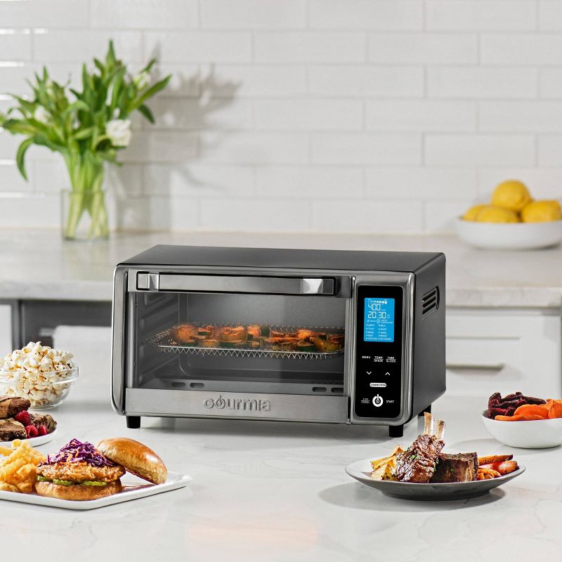 Gourmia Digital 4-Slice Toaster Oven Air Fryer with 11 Cooking Functions Stainless Steel Gray, 3 of 7