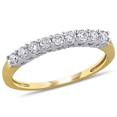 Everly Jewelry – 10K White and Yellow Gold 1/4 TGW Diamond Anniversary Ring