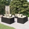 vidaXL Garden Lounge Set Black, Cream - 2 of 4