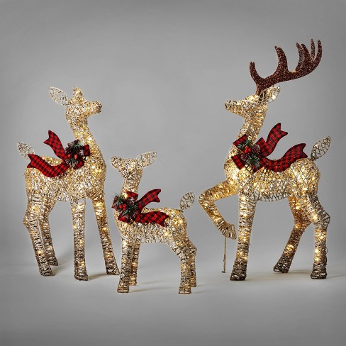 3pk Deer Family Christmas Novelty Sculpture Light - Wondershop ...