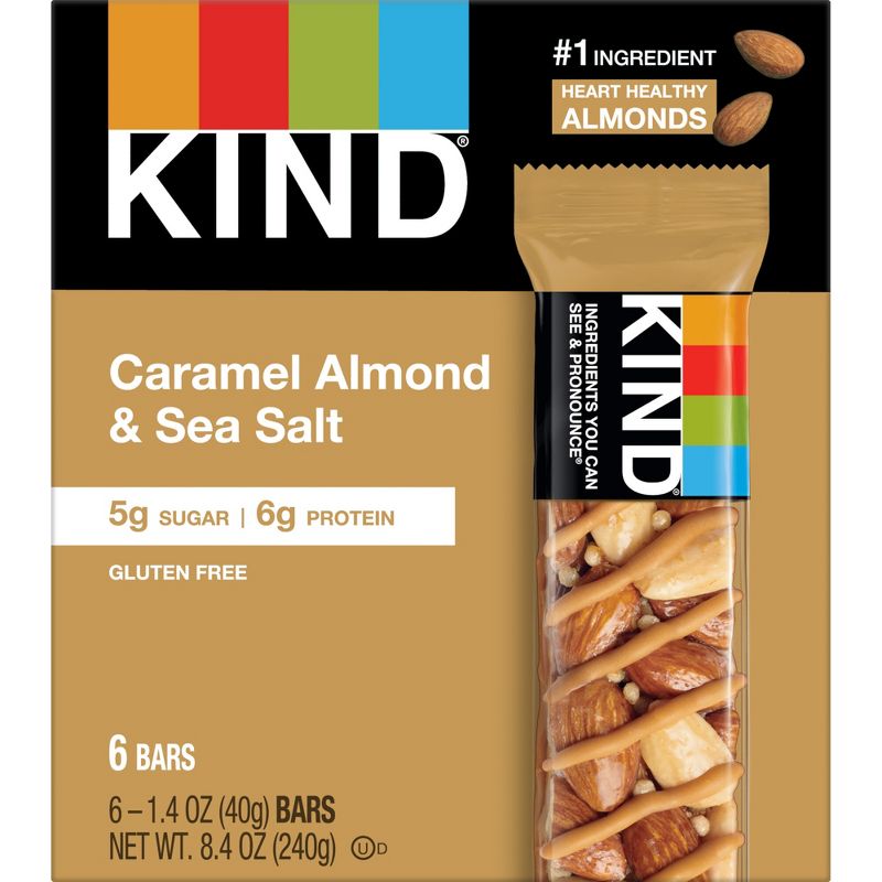 KIND Caramel Almond &#38; Sea Salt Bars - 8.4oz/6ct, 6 of 14