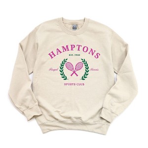 Simply Sage Market Women's Graphic Sweatshirt Hamptons Sports Club Tennis - 1 of 3