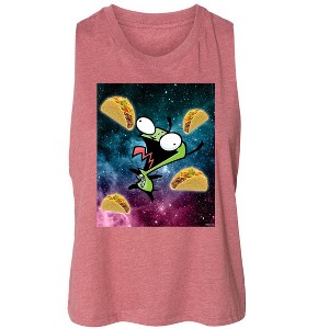 Women's - Invader ZIM - GIR Loves Tacos in Space Graphic Racerback Tank - 1 of 3