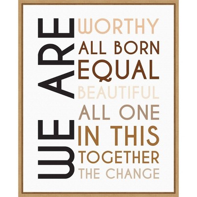 16" x 20" All Born Equal by Tenisha Proctor Framed Wall Canvas - Amanti Art