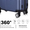 3 Piece Luggage Set With TSA Lock, Lightweight Cross Stripe Suitcase Hardshell Luggage Set (20in/24in/28in) - 4 of 4