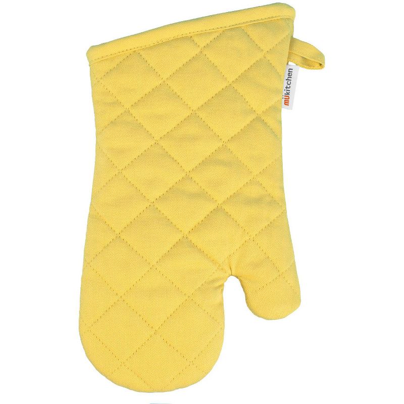 MU Kitchen 100% Cotton Terry-Lined Oven Mitt, 13-Inch, 1 of 2