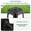 BestMassage Set of 4 Stackable Metal Bar Stools 24/30 Inch Counter Barstool Height Backless - 3 of 4