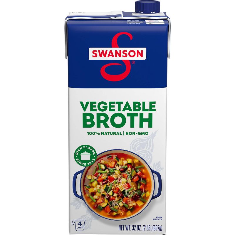 Swanson 100% Natural Gluten Free Vegetable Broth - 32 fl oz, 1 of 14