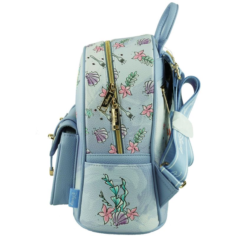 The Little Mermaid - Ariel WondaPop 11" Vegan Leather Fashion Mini Backpack, 5 of 8