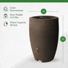 Algreen Athena 50 Gallon Plastic Outdoor Rain Barrel with Brass Spigot and Screen Guard for Rain Water Collection and Storage, Brownstone (2 Pack) - 3 of 4