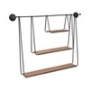 Modern Wall Storage Shelf - Metal & Wood Hanging Organizer - Stylish Iron Plywood Design for Home, Office, Bedroom & Living Room - 4 of 4