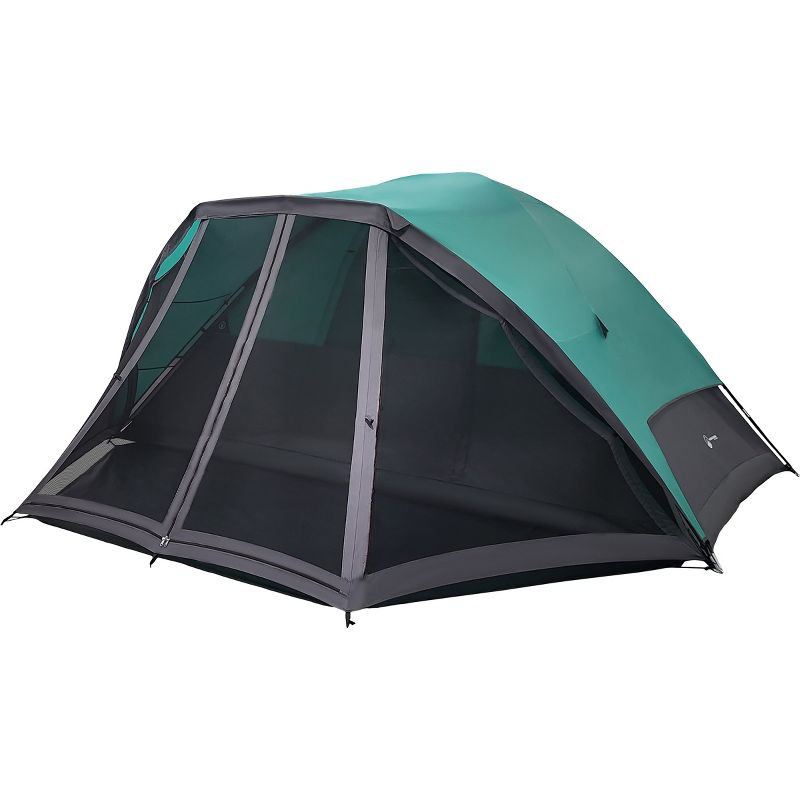 Wakeman Outdoors 6 Man Tent with Screen Room, Teal, 1 of 15