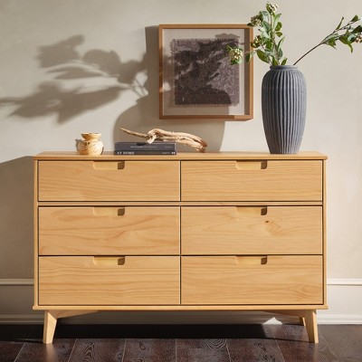mid-century modern groove wood 6 drawer dresser - saracina home Mejores ofertas e historial de precios de Saracina Home Mid Century Modern  Groove Wood 6 Drawer Dresser en JoinHoney.com