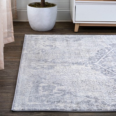Modern Persian Fusion 8' x 10' Gray Synthetic Area Rug
