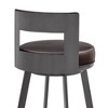 PAGED Swivel Bar Stools Faux Leather Counter Stools with Footrest, Island Chairs for Home Pub - 4 of 4