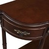 Hostack 52'' Retro Curved Wood Console Table with Open Shelf and 2 Drawers for Living Room and Hallway, Espresso - 4 of 4