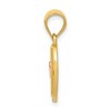 Black Bow Jewelry 14k Two Tone Gold Grace Collection 15mm Heart Initial V Pendant - 2 of 4