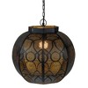 Northlight 14.5" Black and Gold Moroccan Style Hanging Lantern Ceiling Light Fixture - 4 of 4