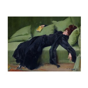 Vintage Lavoie 'Decadent Young Woman After The Dance Ramon Casas 1899' Canvas Art - 1 of 4