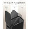 Aoibox Small Trash Can with Soft Close Lid & Step Pedal, 5L Stainless Steel Waste Basket for Bathroom, Bedroom, Office - Matte Black - 4 of 4